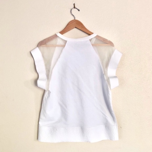 GIAMBATTISTA VALLI Silk Organza Raglan Tee in White - Picture 8 of 11